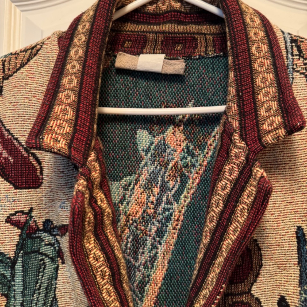 Painted Pony Tapestry Jacket with Airplane design M - Picture 2 of 8